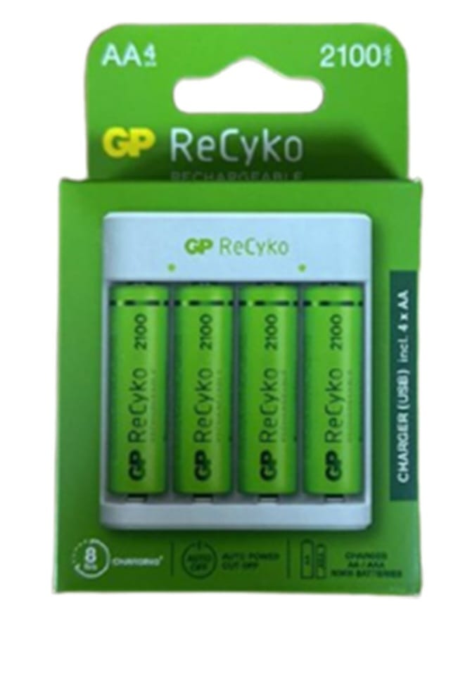 بطارية GP AA RECYKO\4+ شاحن