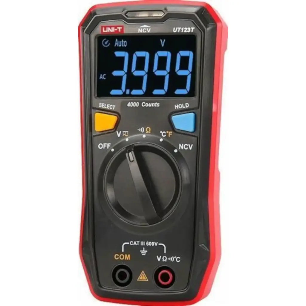 يونتي جهاز فحص مولتي ميتر احمر UNI-T UT123T