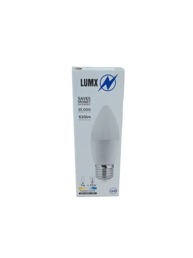 [17627] #لامبة بلحة 6500K) 7W E27 LUMX)