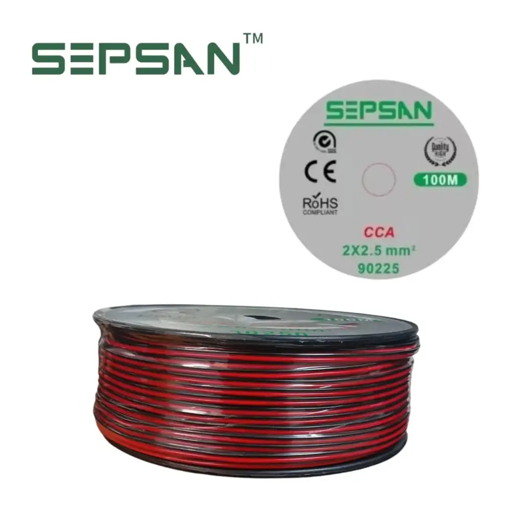 سلك سماعات احمر+اسود 2*2.5 ملم SEPSAN ##