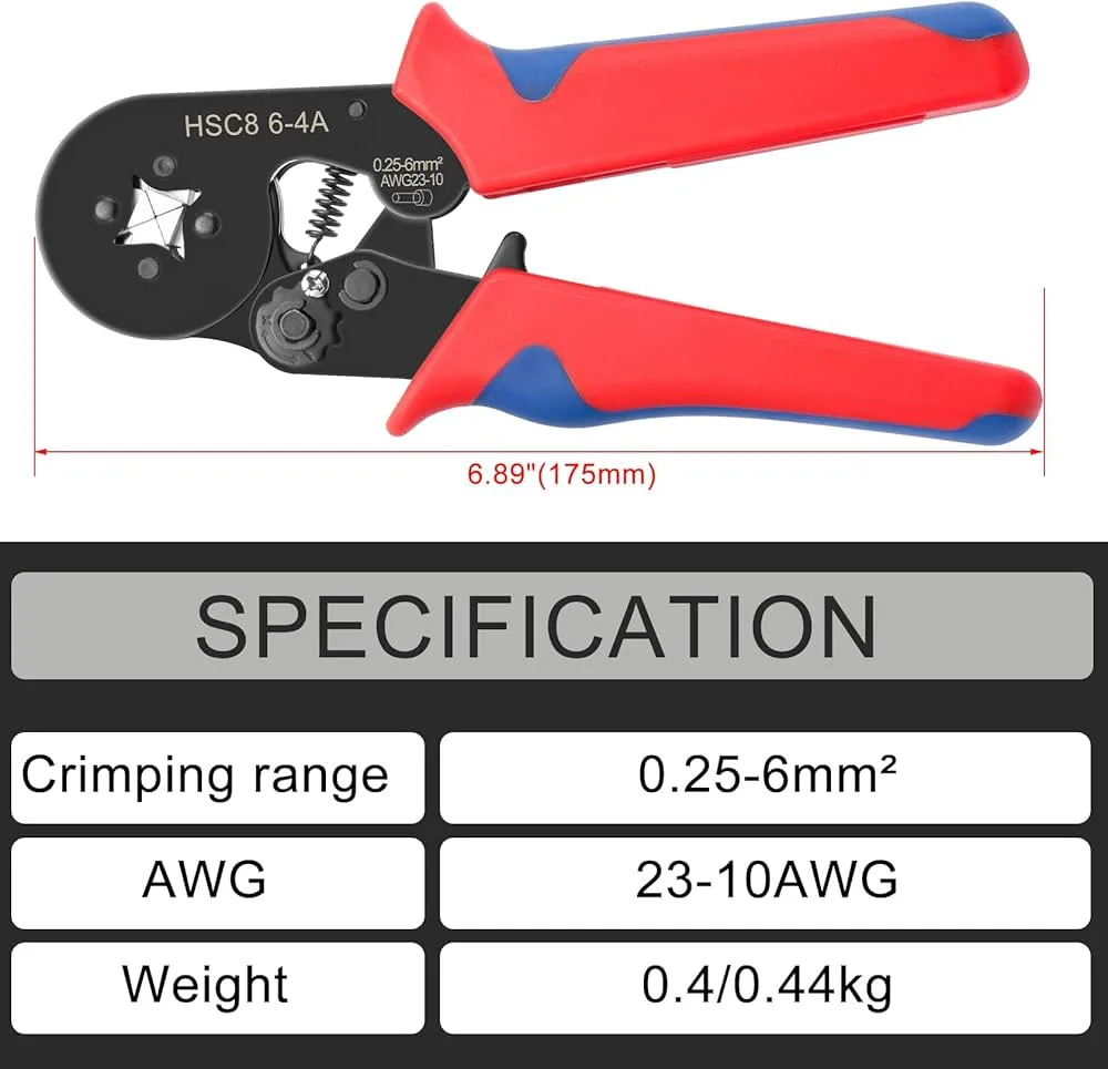 مكبس نهايات أسلاك مربع ملم (0.25 - 6  ) - HSC8 6-4A