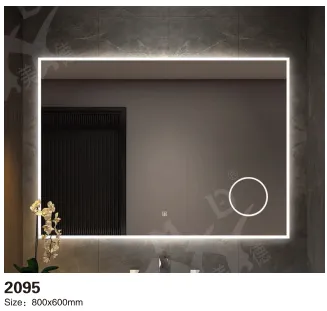 مرآة : مقاس 80*60 سم، بدون إطار مع إضاءة 3 ألوان 2095