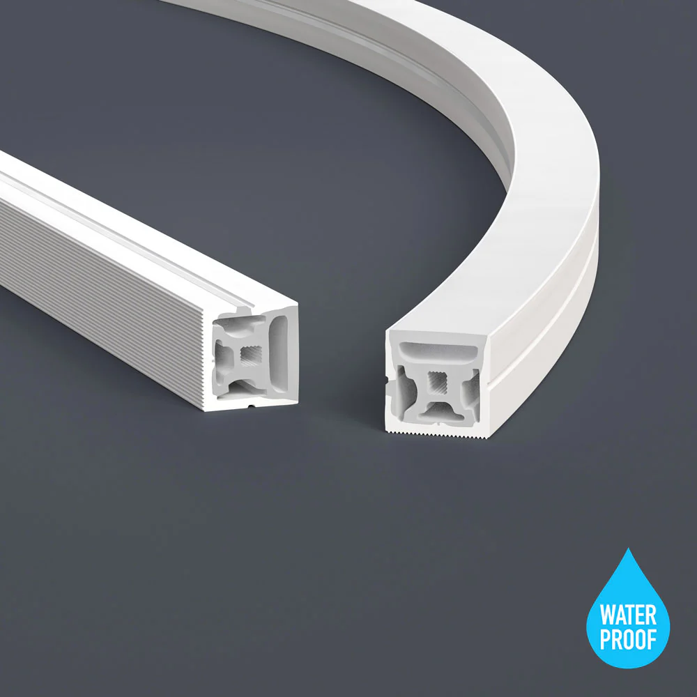 سليكون مضيء IP68 مطري  2020-2835-120D-8MM- 6 lamps per cut -9W/ - 24V-3000K