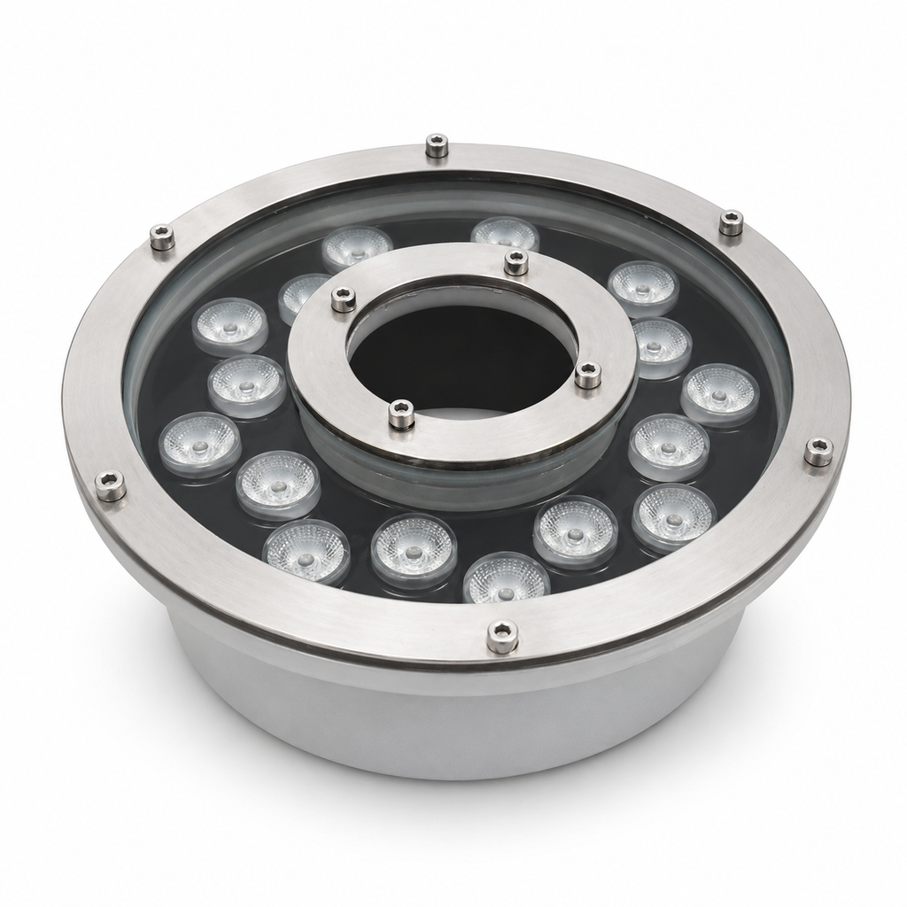 XH-PQD5026 - سبوت أرضي حلقي 24V IP68 قطر 200mm فتحة 60mm LUMX